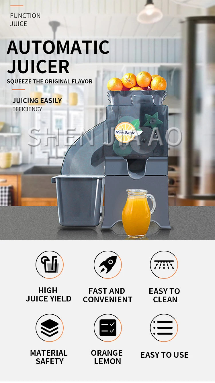 110/220V Commercial Lemon Kumquat Juicer Fully Automatic Juicer 100W Multifunctional Fruit Juice 1000C-1 Automatic Residue Juice
