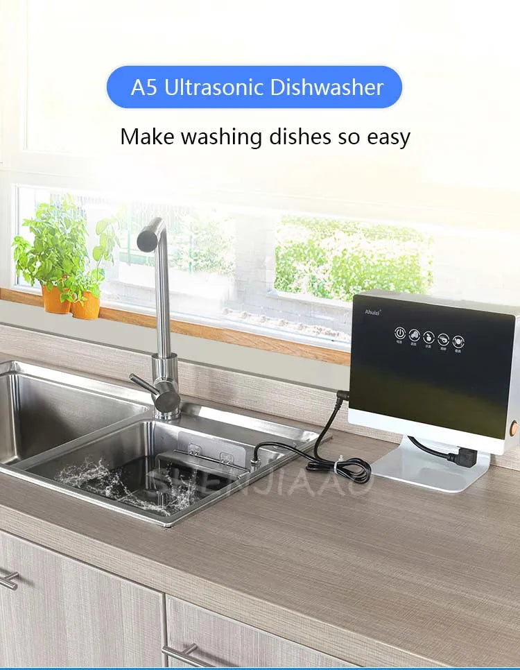 New Portable Sink Dishwasher Automatic Household Ultrasonic Dishwasher Small Free-Standing Installation-Free 110V/220V
