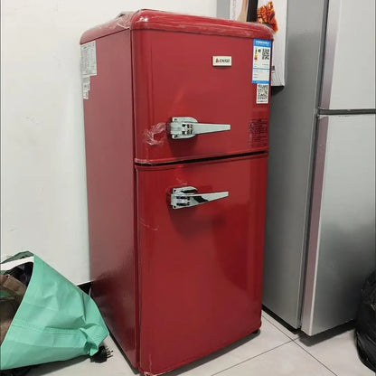 X Hot Selling High-quality 82L Retro Style Small Refrigerator, Top Freezing and Bottom Refrigeration Refrigerator