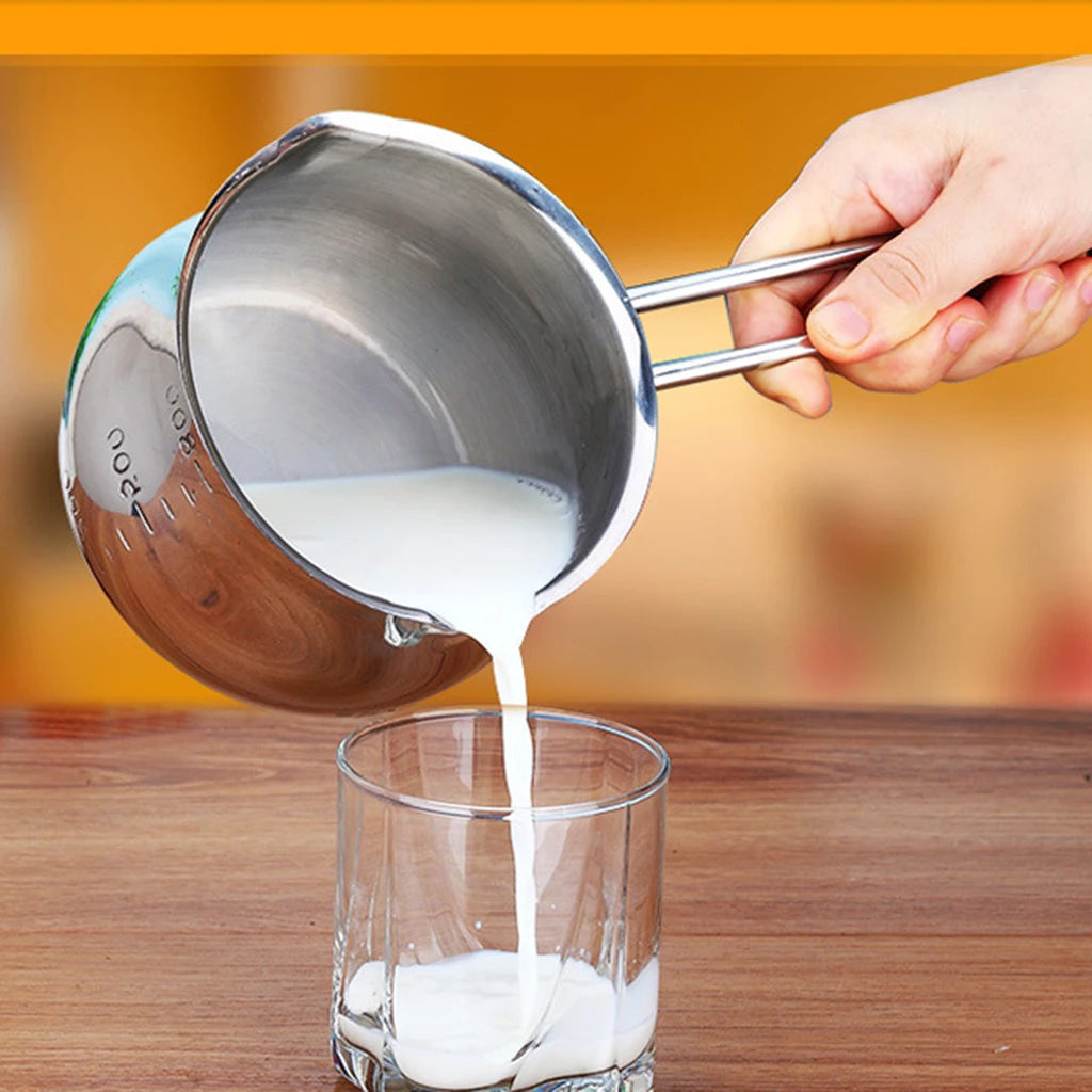 Small Stainless Steel Milk Cooking Sauce Pan Pot Induction Cooker Safe