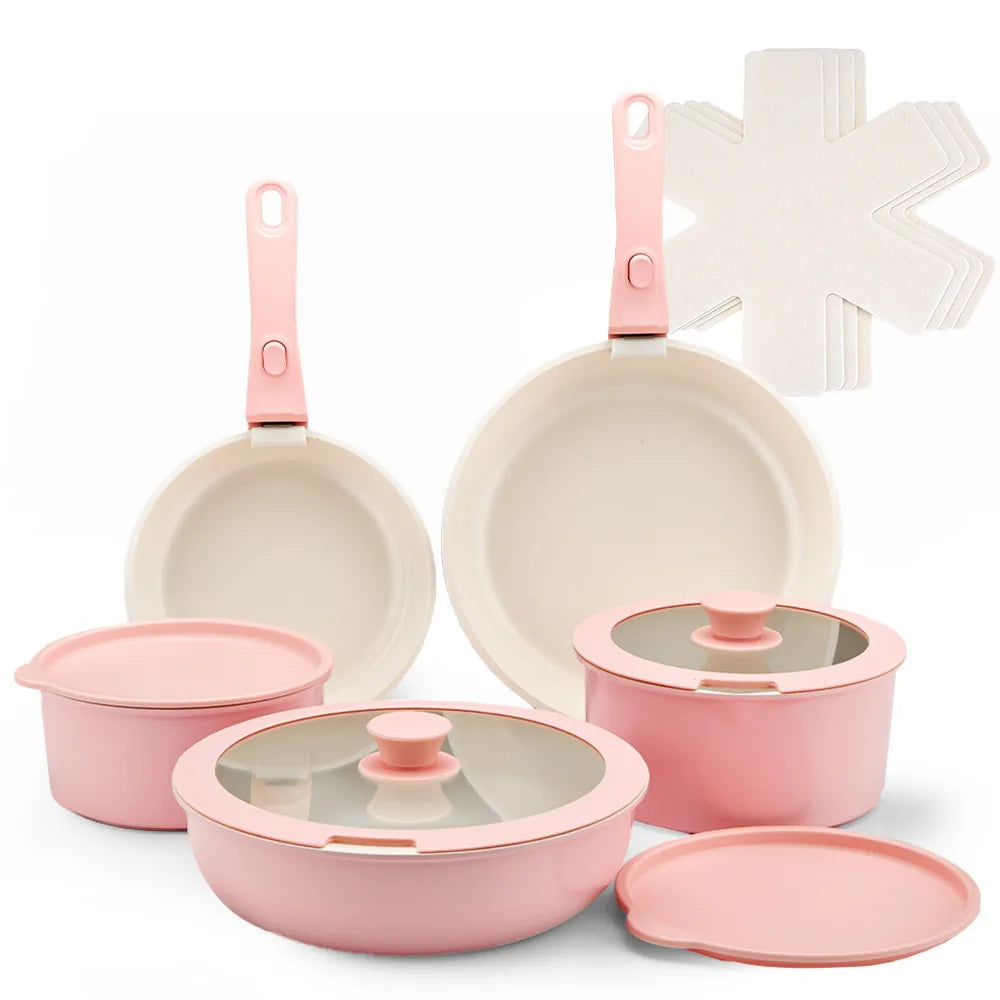 11-Piece Eco-Friendly Heavy-Duty Kitchenware Set with Cooling Racks Covers for Cooking Baking Roasting-Hand Wash Only