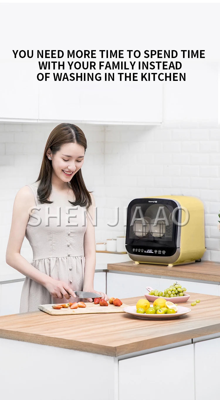 Stand-alone dishwasher automatic household desktop mini small intelligent dishwashing machine free installation