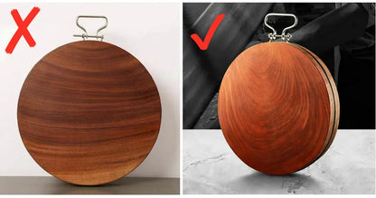 Solid Wood One Piece Ironwood Professional Cook Kitchen Chopping Board Chef Present No Paint Healthy Clam Wood Cutting Plate