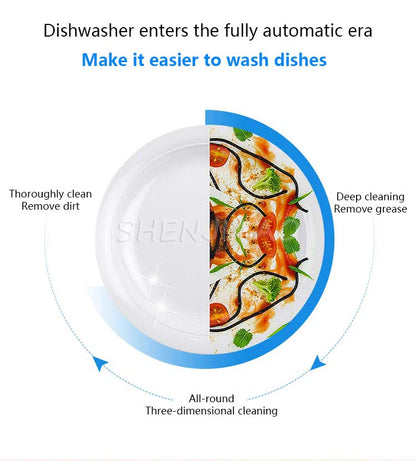 New Portable Sink Dishwasher Automatic Household Ultrasonic Dishwasher Small Free-Standing Installation-Free 110V/220V