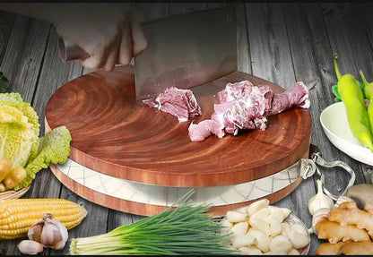 Solid Wood One Piece Ironwood Professional Cook Kitchen Chopping Board Chef Present No Paint Healthy Clam Wood Cutting Plate