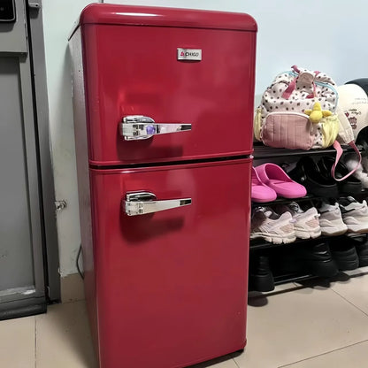 X Hot Selling High-quality 82L Retro Style Small Refrigerator, Top Freezing and Bottom Refrigeration Refrigerator