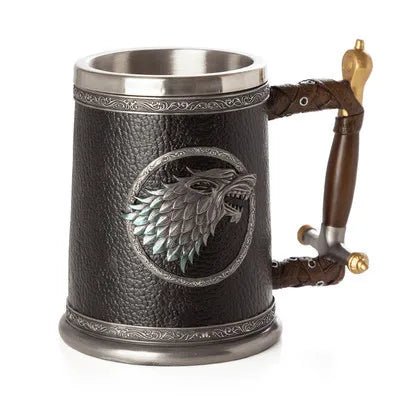 Water Cup Bar Creative 3D Stereo Carved Stainless Steel Beer Mug Goblet Coffee Mug