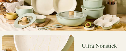 11-Piece Eco-Friendly Heavy-Duty Kitchenware Set with Cooling Racks Covers for Cooking Baking Roasting-Hand Wash Only