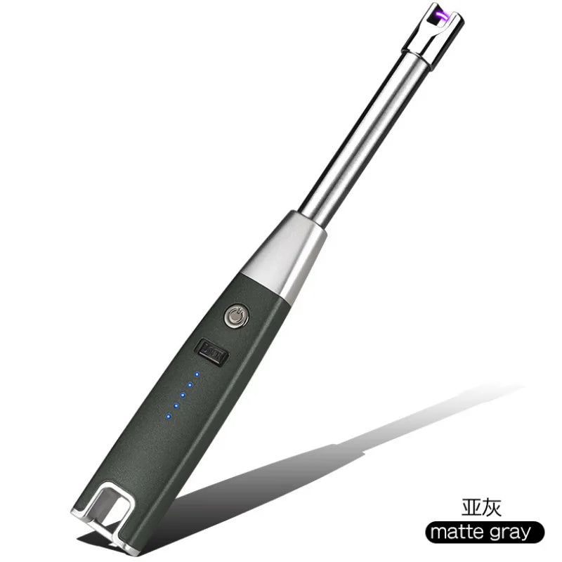 Intelligent USB Kitchen Arc Long Lighter For Gas Stove Plasma Pulsed Windproof Flameless Electric Candle Lighters Rechargeable