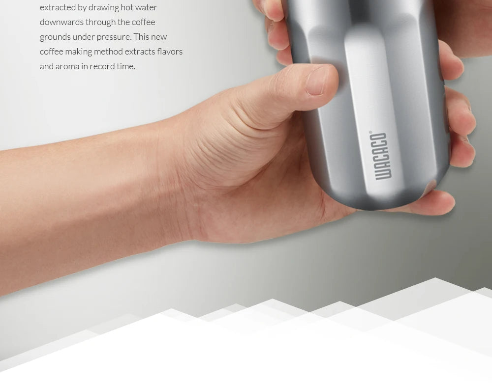 WACACO Pipamoka, All-in-one Vacuum Pressured Portable Coffee Maker, Insulated Travel Mug, Hand Powered and Pressure Brewer