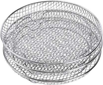 Stainless Steel Grill Basket Non-stick Mesh Basket Set Air Fryer Tray Wire Rack Roasting Basket