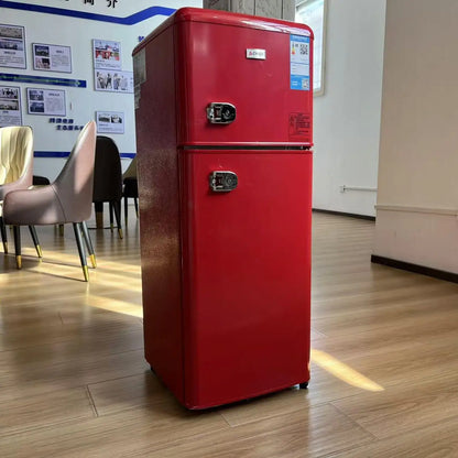X Hot Selling High-quality 82L Retro Style Small Refrigerator, Top Freezing and Bottom Refrigeration Refrigerator