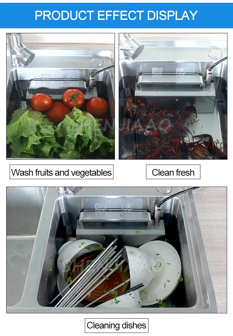 New Portable Sink Dishwasher Automatic Household Ultrasonic Dishwasher Small Free-Standing Installation-Free 110V/220V