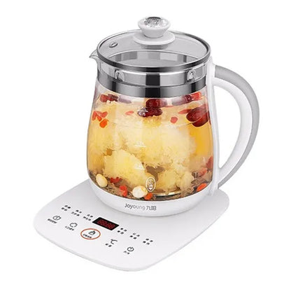220V 1.5L Household Electric Kettle Automatic Glass Health Preserving Pot Portable Mini Multi Cooker Tea Dessert Cooker
