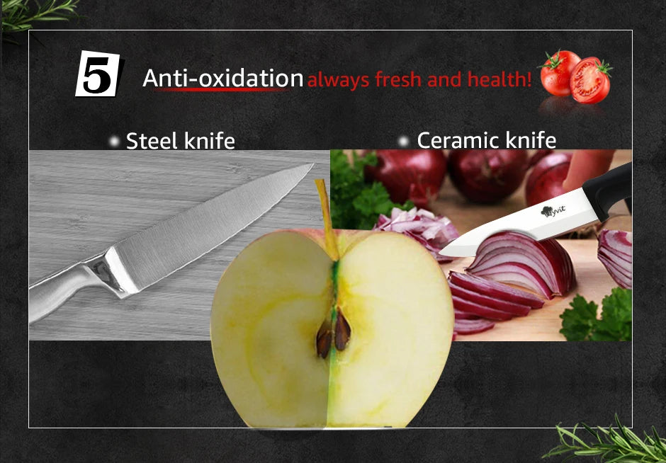 Ceramic Knives Kitchen Knive 3 4 5 6 inch Chef Paring Utility Slicing Bread Knife +Peeler Zirconia White Blade Cooking Tool