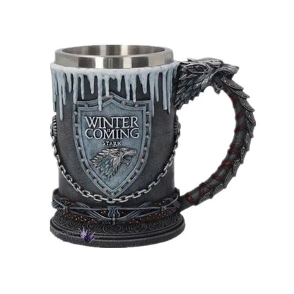 Water Cup Bar Creative 3D Stereo Carved Stainless Steel Beer Mug Goblet Coffee Mug