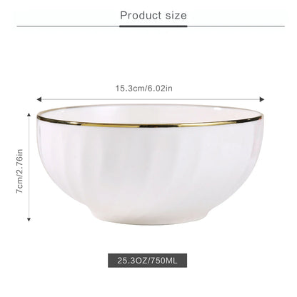 New Stereoscopic Relief Spiral Pattern Design Serving Bowl Restaurant Utensils Round Soup Salad Ceramic Bowl