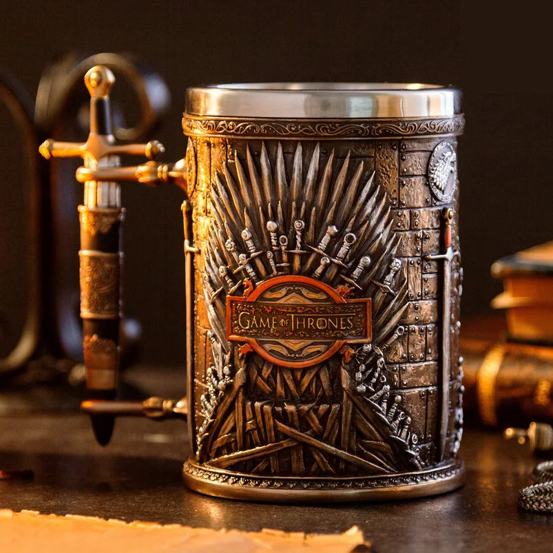 Water Cup Bar Creative 3D Stereo Carved Stainless Steel Beer Mug Goblet Coffee Mug