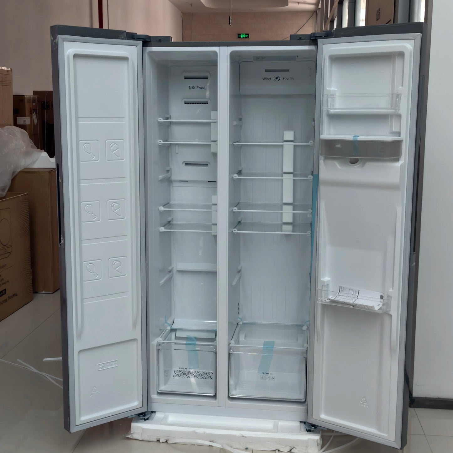 X  560L Double Door Large Capacity Refrigerator with Water Dispenser Function, Refrigerated Freezer
