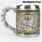3D Knight Mug Wine Goblet BEST Birthday Halloween Father's Day Gift Resin Outer Stainless Steel Inwall Cool Retro Wine Glass
