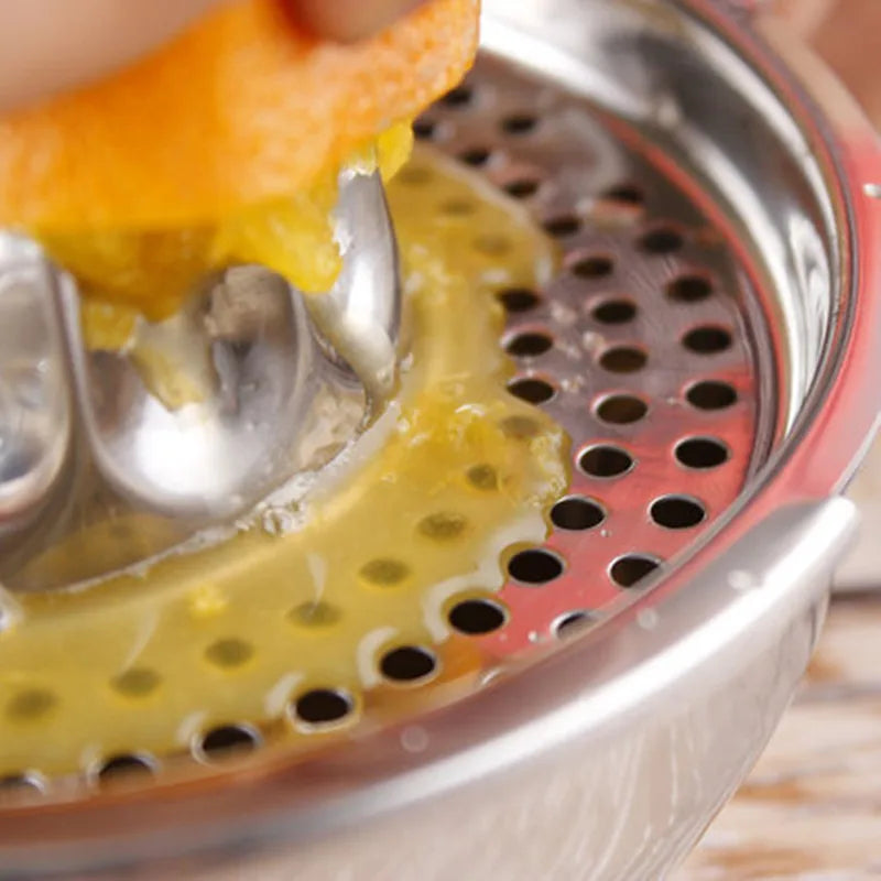 LMETJMA Stainless Steel Lemon Squeezer Manual Juicer For Orange Lemon Squeezer Reamers Fruit Vegetable Squeezer Cup Kitchen Tool