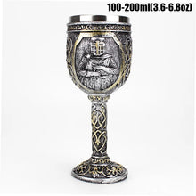 3D Knight Mug Wine Goblet BEST Birthday Halloween Father's Day Gift Resin Outer Stainless Steel Inwall Cool Retro Wine Glass