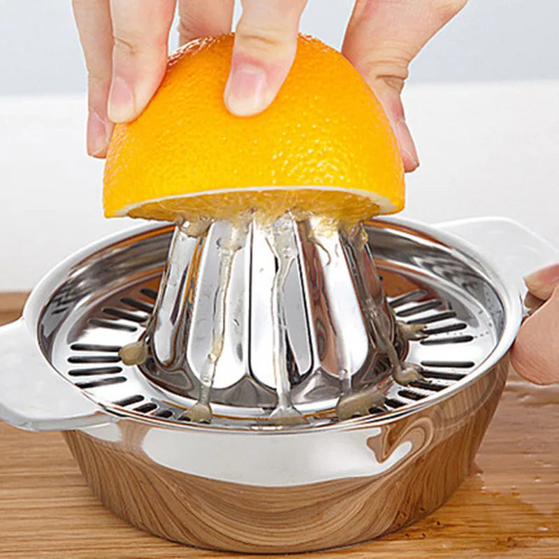 LMETJMA Stainless Steel Lemon Squeezer Manual Juicer For Orange Lemon Squeezer Reamers Fruit Vegetable Squeezer Cup Kitchen Tool