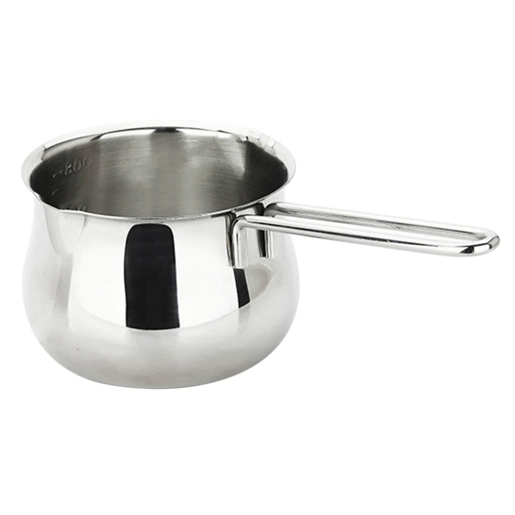 Small Stainless Steel Milk Cooking Sauce Pan Pot Induction Cooker Safe
