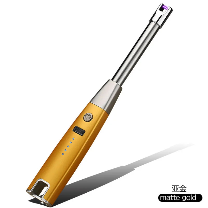 Intelligent USB Kitchen Arc Long Lighter For Gas Stove Plasma Pulsed Windproof Flameless Electric Candle Lighters Rechargeable