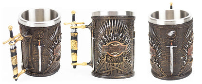 GOT Mug Goblet Stainless Steel Resin 3D Beer Tankard Wine Glass Mugs 600ml 400ml 200ml Party Drinkware Decoration Christmas Gift