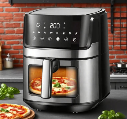 Touch Control 6L S/S Cover Visible 1700W 8 Preset Menu Digital Panel Air Fryer