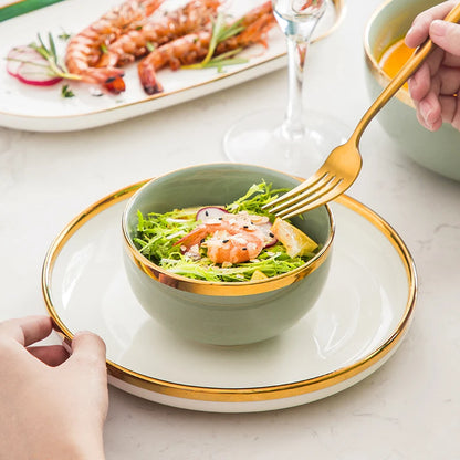 Wholesale Luxury Plates Sets Dinnerware Set Modern Ceramic Set Dinnerware 41 PCS for 8 Person for Hotel Restaurant,home