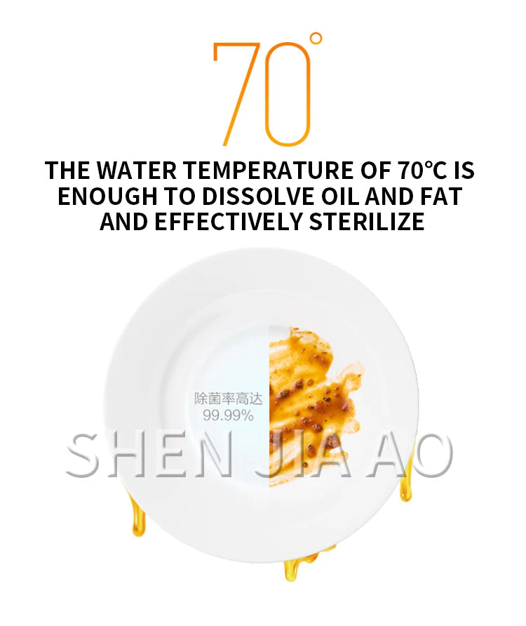 Stand-alone dishwasher automatic household desktop mini small intelligent dishwashing machine free installation