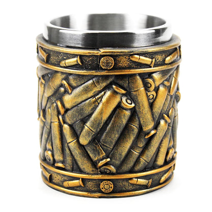 Gun Mugs Revolver Gun Pistol Tankard Mug With Ammo Bullet Round Shells Mugs Cup Birthday Christmas Halloween Gift 400ml