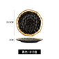 Factory Direct Wedding Gold Ceramic Plates Gold Rim Fashion Black White Gold Dinnerware Irregular Bowl Set