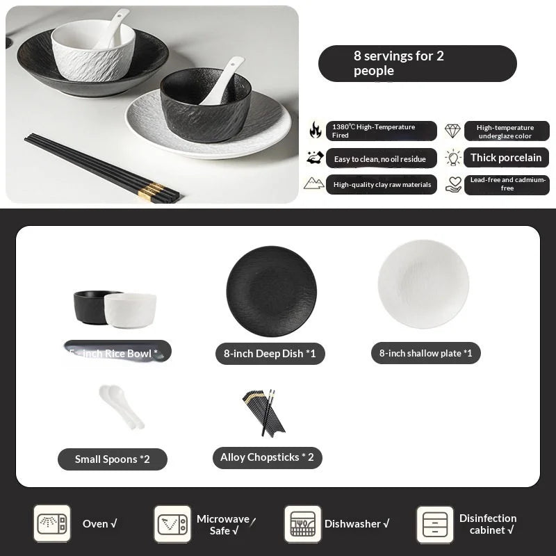2026 New Underglaze Bowls Plates 55-Piece Luxury Ceramic Tableware Set Modern Porcelain Bone China Tableware Set Factory Direct