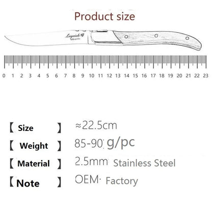 2/4/6/10pcs 8.25inch Laguiole Steak Knives Wood Cutlery Tableware Korean Japanese Dinnerware Rose Wooden Handle Dinner Forks