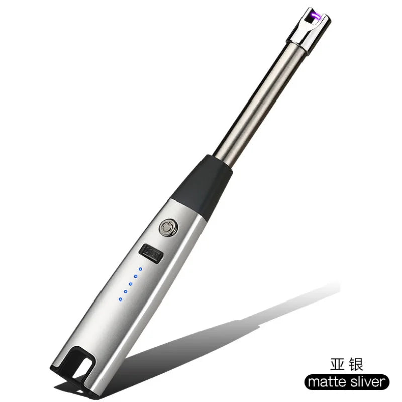 Intelligent USB Kitchen Arc Long Lighter For Gas Stove Plasma Pulsed Windproof Flameless Electric Candle Lighters Rechargeable