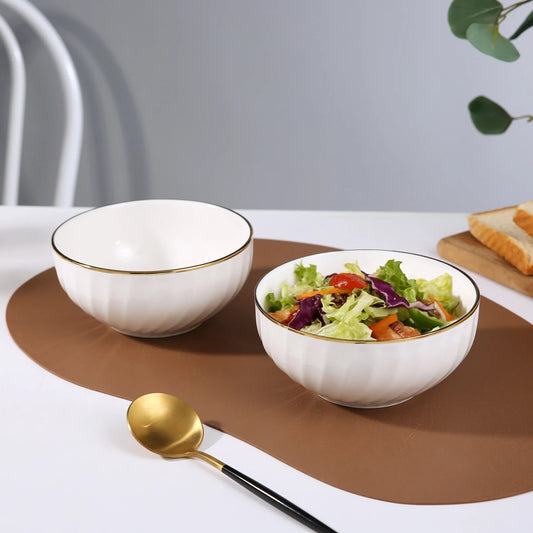 New Stereoscopic Relief Spiral Pattern Design Serving Bowl Restaurant Utensils Round Soup Salad Ceramic Bowl
