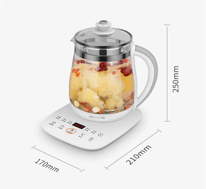 220V 1.5L Household Electric Kettle Automatic Glass Health Preserving Pot Portable Mini Multi Cooker Tea Dessert Cooker