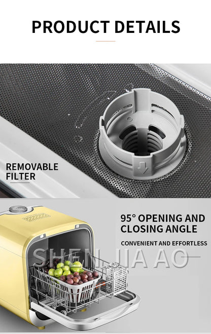 Stand-alone dishwasher automatic household desktop mini small intelligent dishwashing machine free installation