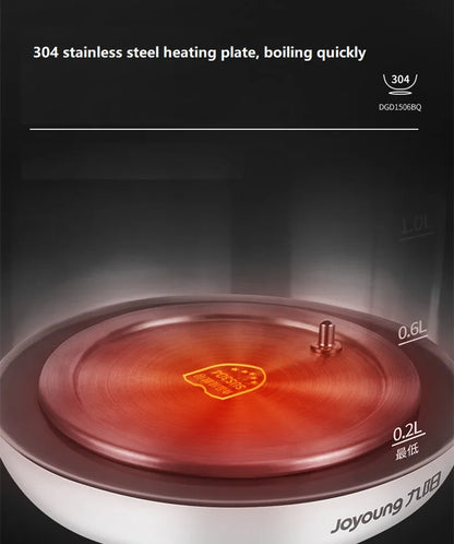 220V 1.5L Household Electric Kettle Automatic Glass Health Preserving Pot Portable Mini Multi Cooker Tea Dessert Cooker