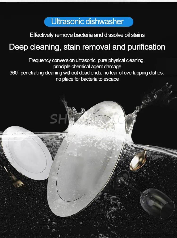 New Portable Sink Dishwasher Automatic Household Ultrasonic Dishwasher Small Free-Standing Installation-Free 110V/220V