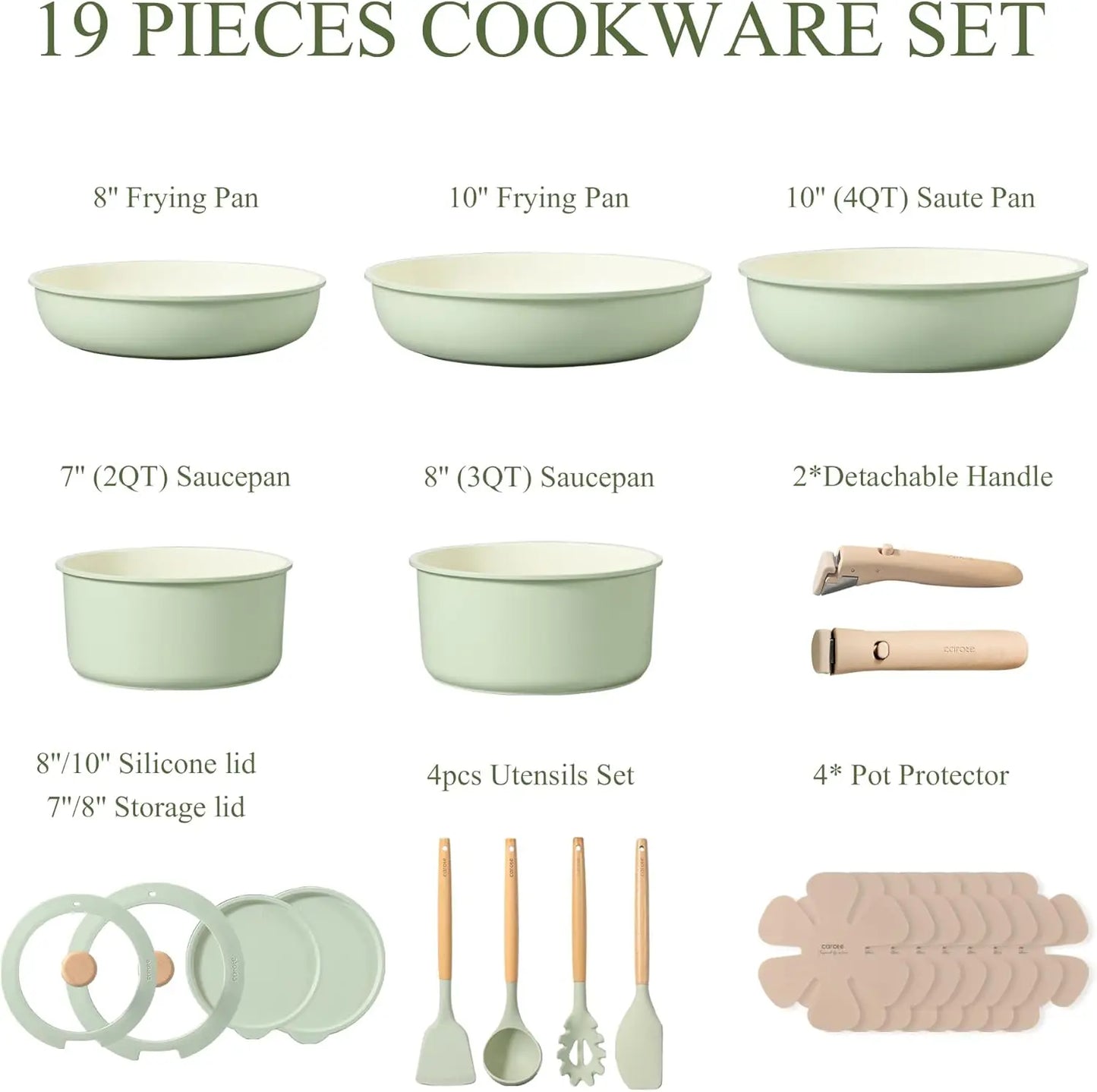 11-Piece Eco-Friendly Heavy-Duty Kitchenware Set with Cooling Racks Covers for Cooking Baking Roasting-Hand Wash Only
