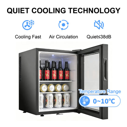 Custom Compact Portable 21L Compressor Glass Door Beverage Beer Wine Under Counter Office Household Refrigerator