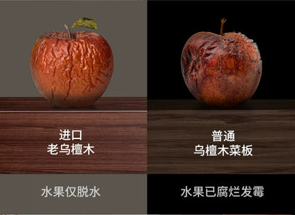 Double-Sided Antibacterial Cutting Board Mold Resistant PP Material Ebony & 316 Stainless Steel Chopping Block for Kitchen