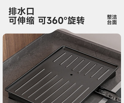 Dish Drying Rack 2-Tier Compact Kitchen Dish Rack Drainboard Set Large Rust-Proof Dish Drainer with Utensil Holder Kitchen Racks