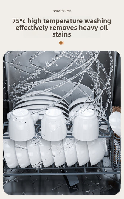 Integrated Sink Dishwasher Built in Disinfection Cabinet Large Capacity Fully Automatic Home Ultrasonic Cleaning EU US UK Plug