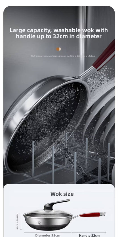 Integrated Sink Dishwasher Built in Disinfection Cabinet Large Capacity Fully Automatic Home Ultrasonic Cleaning EU US UK Plug