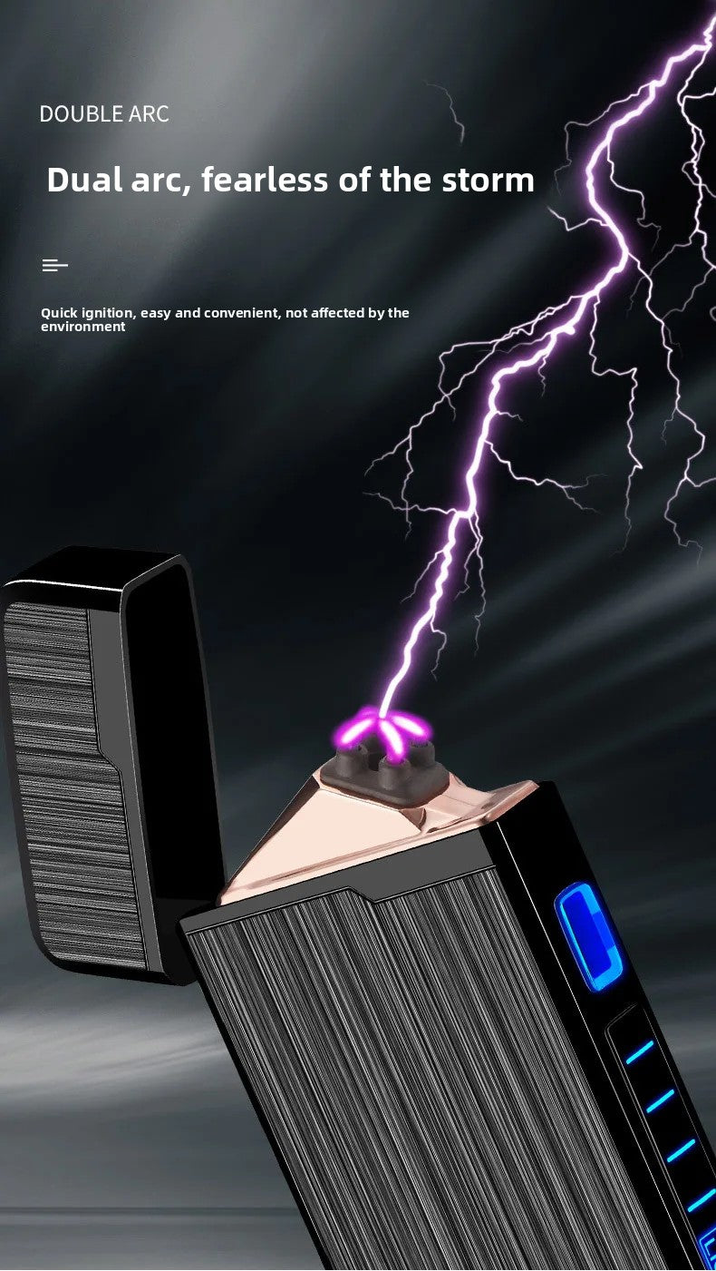 Plasma Dual ARC Touch Sensitive Lighter USB Rechargeable Windproof Flameless Lighter Gift for Men